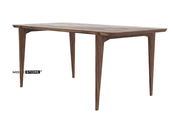 Ảnh của Bàn gỗ hiện đại tối ghép thanh tối giản