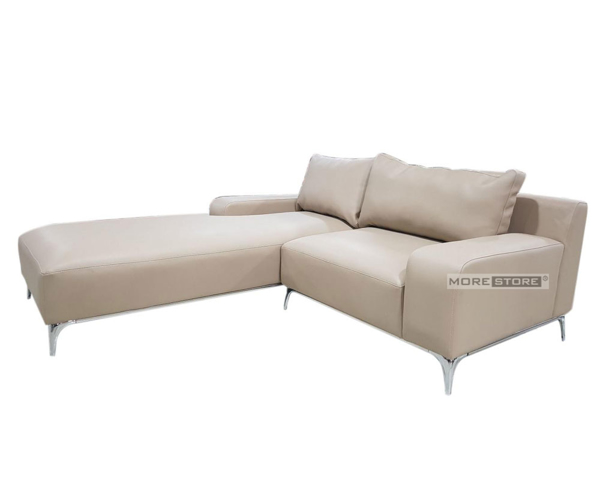 Ảnh của Sofa hiện đại chữ L bọc da chân thép