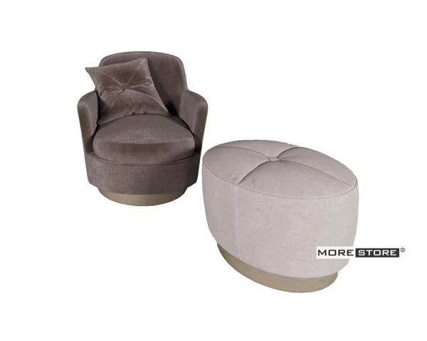 Ảnh của Ghế sofa đơn bọc nỉ nhung cao cấp đầy tinh tế