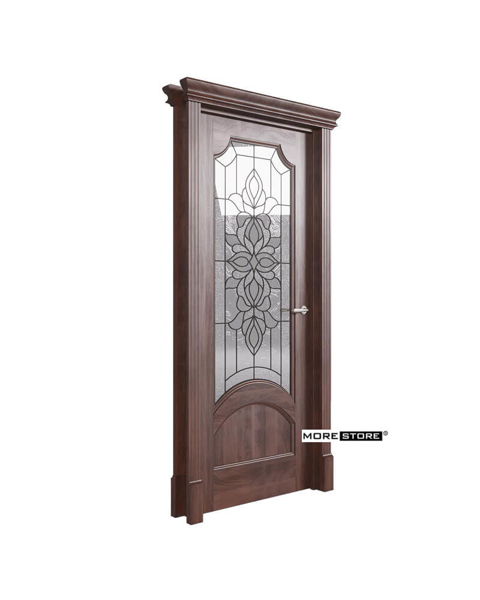 Ảnh của Mẫu cửa gỗ kính cường lực hoa đồng cao cấp