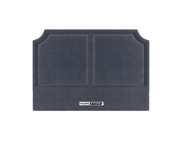 Ảnh của Đầu giường khung gỗ công nghiệp bọc đệm nỉ xanh than sang trọng