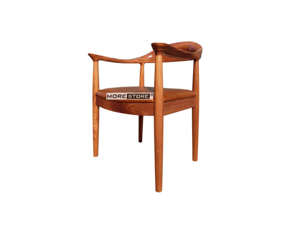 Ảnh của Ghế ăn gỗ óc chó tự nhiên bọc da cao cấp