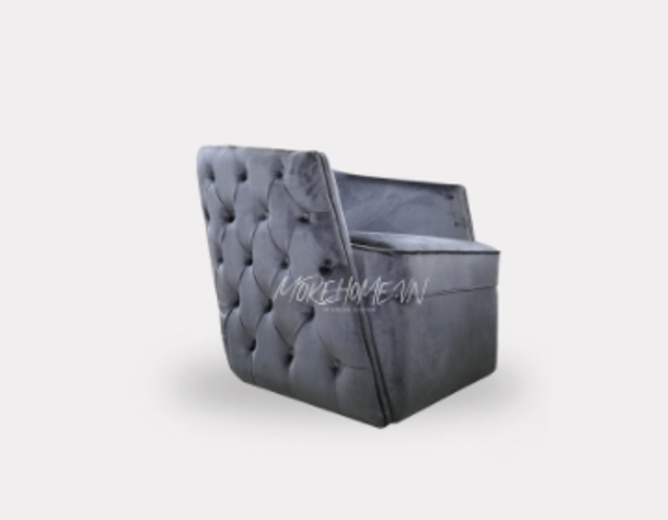 Ảnh của GHẾ ARMCHAIR RÚT KHUY BỌC NỈ CAO CẤP