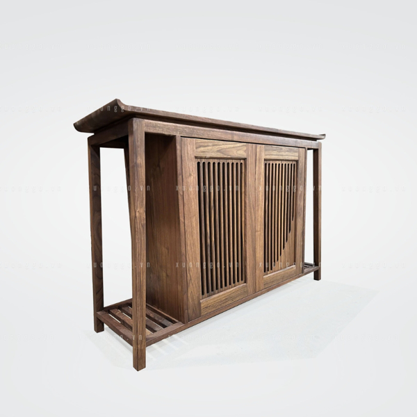 Ảnh của KỆ GỖ ÓC CHÓ VINTAGE MH_KG061124